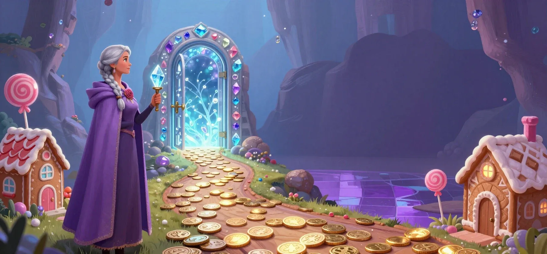 Winissimo Casino wagering progress shown as coins leading to a vault
