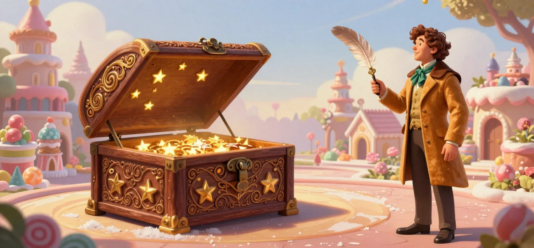 Winissimo Casino welcome bonus chest with coins and free spins