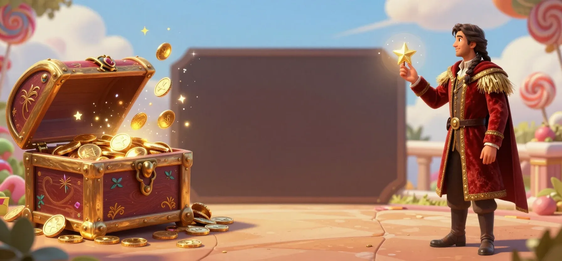 Winissimo Casino welcome bonus represented by an open treasure chest